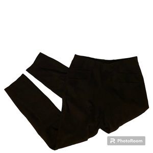BEBE PANTS LEGGINGS BLACK FAUX SUEDE STRETCH POLYESTER ANKLE LENGTH SIZE S